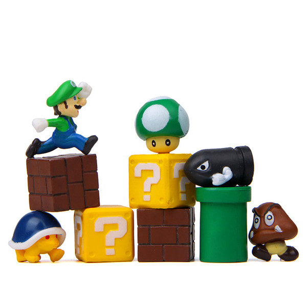 Wholesale 10 Pcs/lot Cute Super Mario Resin Fridge Magnets for Kids Home Decor Ornaments Figurines Wall Fish Tank Postbox Toys Bedroom Decor