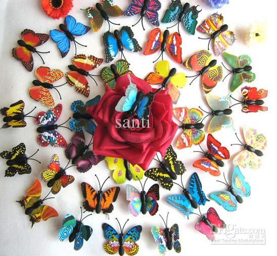 Artificial 3D Butterfly Fridge Magnet Sticker Refrigerator Magnets Home Decoration