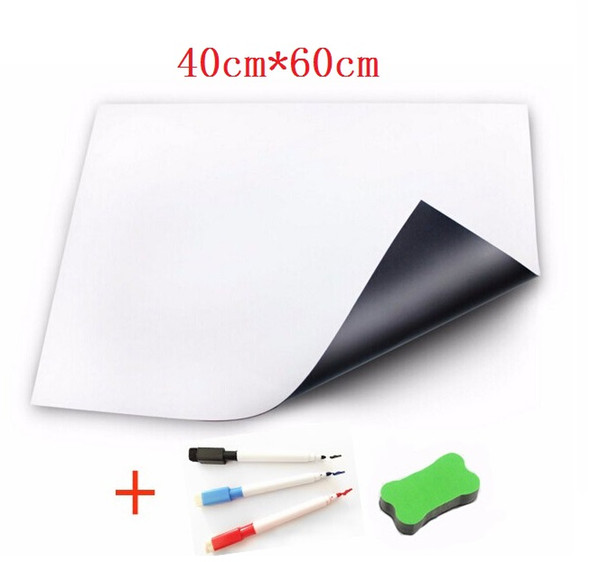 40cmx60cm Magnetic Whiteboard for Fridge Sticker Kitchen Pad Dry Erase White Boards Marker Eraser Flexible Writing Board Message