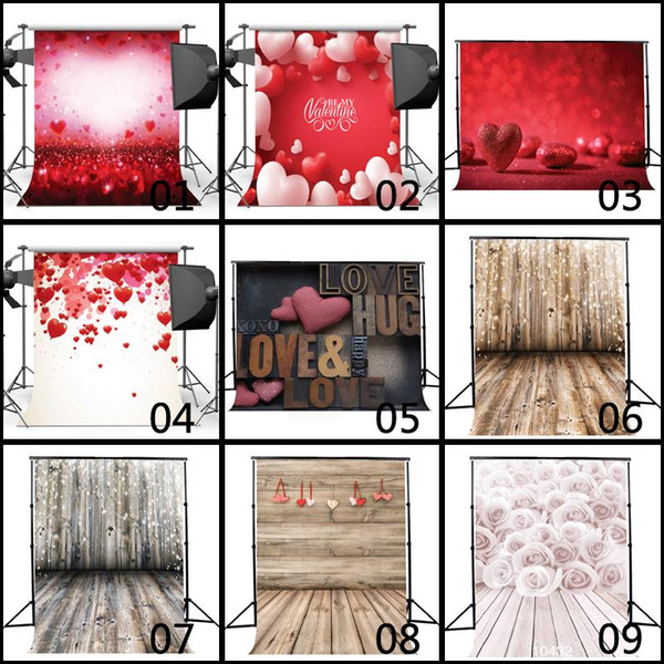 Love Hearts Wedding vinyl Wood Floor Photography Backdrop Studio Photo Props Background Home Decor Wallpapers for valentine day 80*125cm