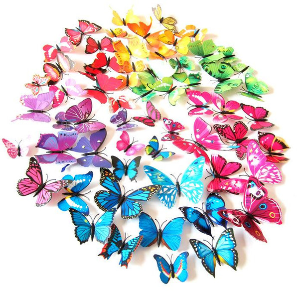 NEW Home Decoration Artificial 3D Butterfly Fridge Magnet Sticker Refrigerator Magnets SN1098