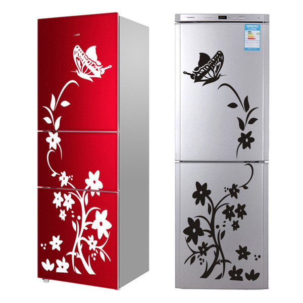 High Quality fluorescence Creative Refrigerator Black Sticker Butterfly Pattern Wall Stickers Home Decoration Kitchen Wall Art Mural