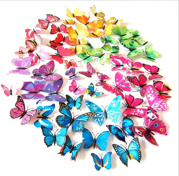 Artificial 3D Butterfly Fridge Magnet Sticker Refrigerator Magnets Home Decoration