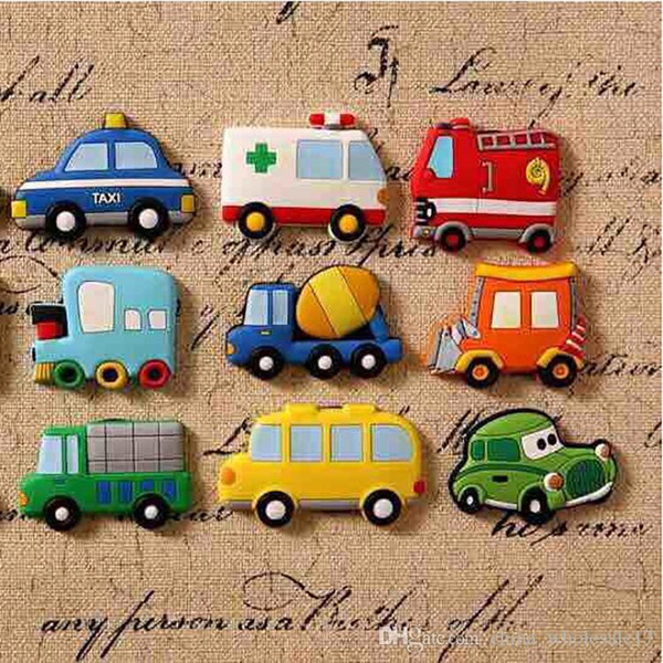 Creative Car Design Fridge Magnets For Kids Small Size Silicon Gel Magnetic Fridge Magnet Animal Magnets