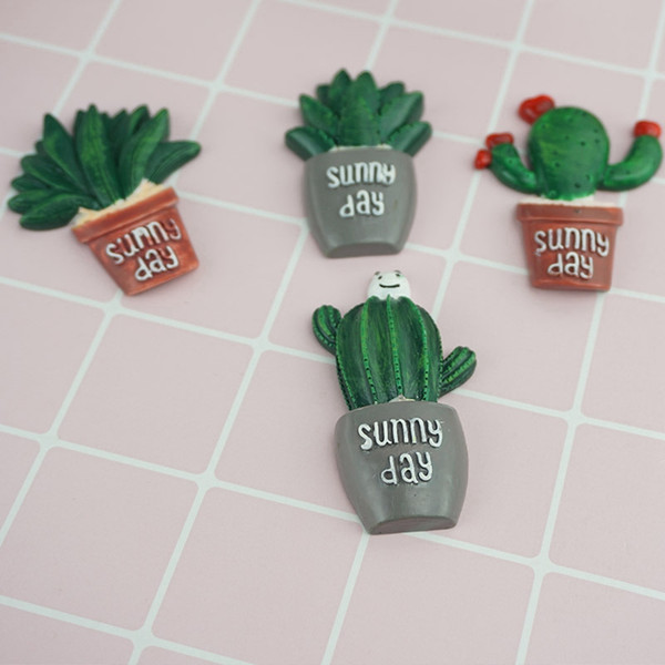 500pcs Succulent Cactus Fridge Magnet Cute Cartoon Plants Refrigerator Magnets Decorative Refrigerator Magnetic Sticker Home Decor