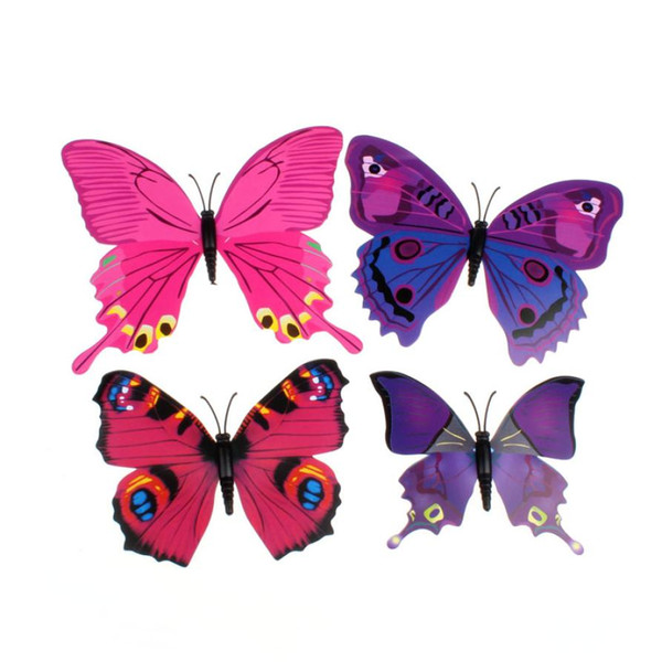 New 12pcs 3D Wall Stickers Butterfly Fridge Magnet Wedding Decoration Home 0711