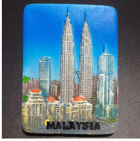 1PC new Malaysia Fridge Magnet Tourist Souvenirs Kuala Lumpur Petronas Twin Towers Decorative Refrigerator Magnetic Sticker Gift