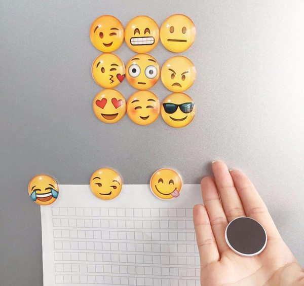 New 16 Styles Cute 3D Emoji Small Fridge Stickers Creative Refrigerator Magnetic Cartoon Funny Magnets for Home Whiteboard Decor Gifts M105F