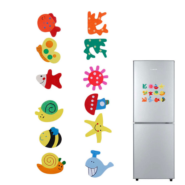 12pcs Kids Educational Toys Cartoon Animals Fridge Magnet Refrigerator Decoration Novelty Fun Children Toys