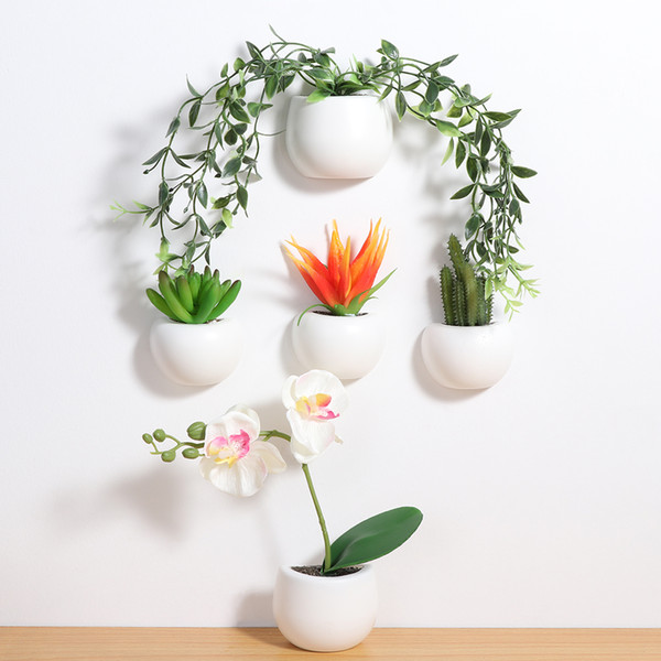 5 styles Magnetic Artificial Plant Flower Pot 3D Fridge Sticker Fridge Magnets Refrigerator Decoration Home Decoration Accessory