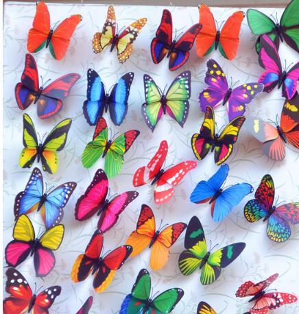 4cm Home Decoration Artificial 3D Butterfly Fridge Magnet Sticker Refrigerator Magnets