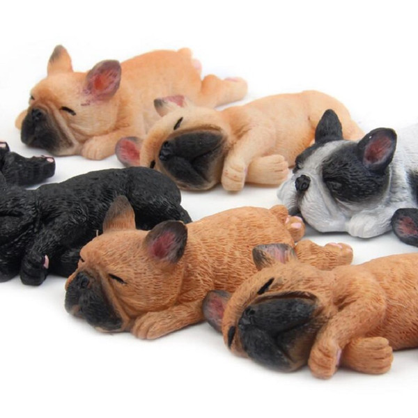 Sleepy Zoo French Bulldog Resin Fridge Magnets for Kids Home Decoration Ornaments Figurines