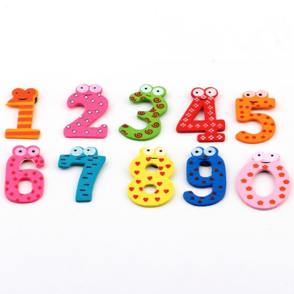 1set X mas Gift Set 10 Number Wooden Fridge Magnet Education Learn Cute Kid Baby Toy hot selling