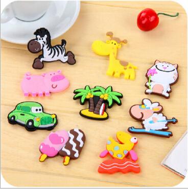 1000pcs free shipping by fedex dhl Creative Cartoon Car Animal Fridge Silicon Gel Magnets For Kids playing and leaving message for fun