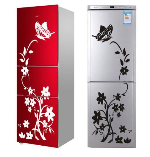 Quality Creative refrigerator Sticker Black Butterfly Pattern Decorating The Home Kitchen Wall stickers Wall mural Art