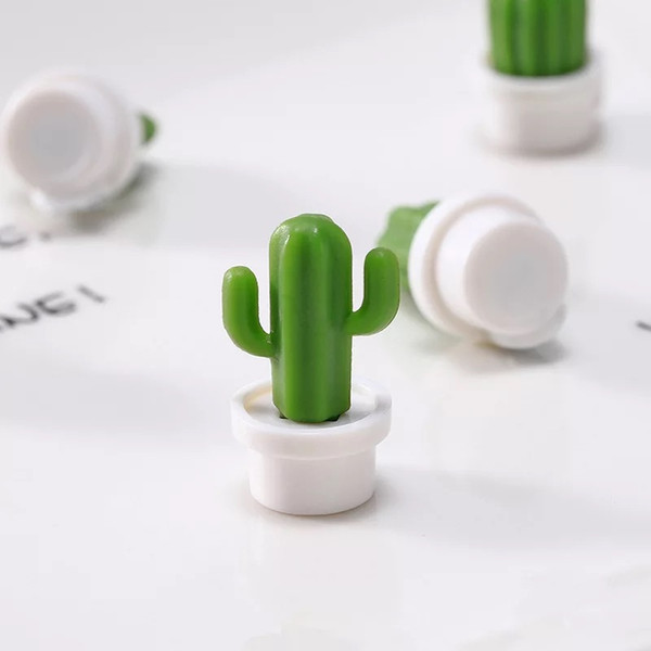 Multi Function Artificial 3D Cactus Fridge Magnet Magnetic Sticker Refrigerator Magnets Home Decoration Children Gift Cartoon