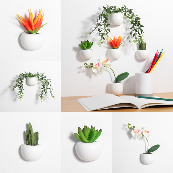 New Magnetic Artificial Plant Flower Pot 3D Fridge Sticker Fridge Magnets Refrigerator Decoration home decoration accessories