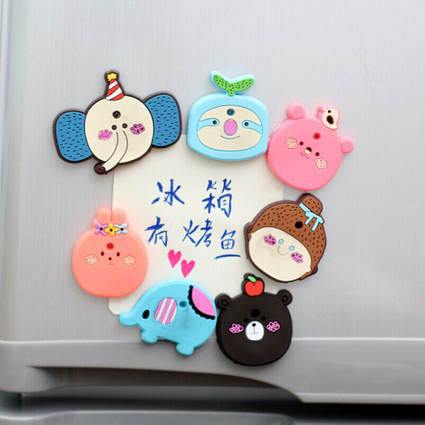 1 x Cute silicone Cartoon Animal fridge magnets whiteboard sticker Refrigerator Magnets Kids gifts Home Decoration Free shipping