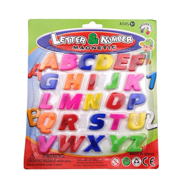 Toys-26pcs Fridge Magnets Colorful ABC Alphabet Fridge Magnet Early Learning Educational Home Decoration Drop shipping