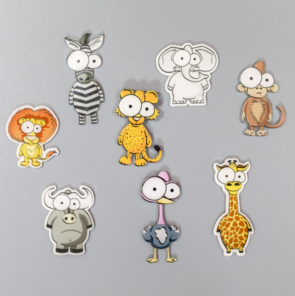 2019 Cute Cartoon animal acrylic material fridge magnets whiteboard sticker Refrigerator Magnets Kids gift Home Decoration