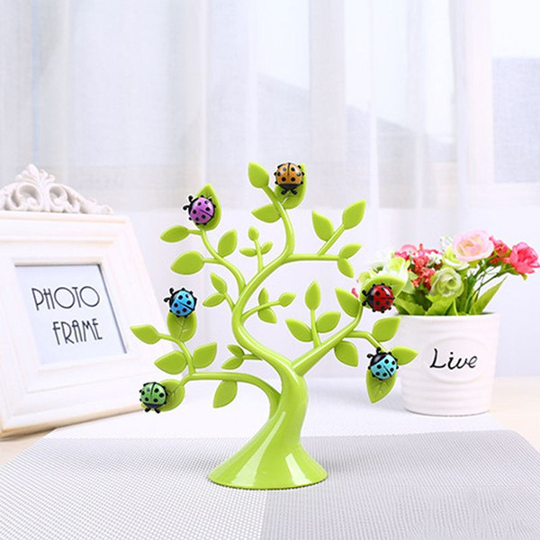 Creative Lucky Tree Ladybug Fridge Magnets Photo Clip Notes Reminder Folder Microwave Refrigerator Multipurpose Display