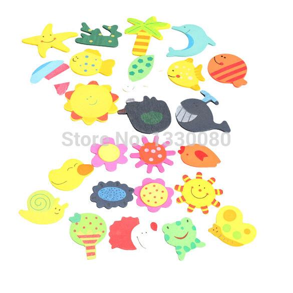 Hot Sale 12PCS Wooden Animals Refrigerator Magnetic Fridge Magnet Sticker Free Shipping E5M1# order<$18no track