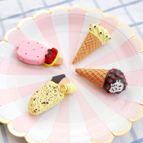 Creative Ice Cream Fridge Magnets 3D Simulation Hand Painted Fridge Magnets Resin Magnet High Quality Home Decor