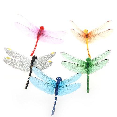 3D Artificial Dragonflies Luminous Fridge Magnet for Home Christmas Wedding Decoration 8cm Colors Randomly Send 10pcs/set