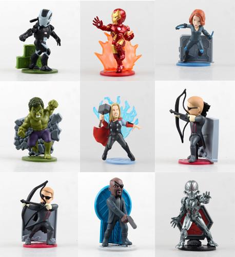 2016 Iron Man Captain America PVC Figurines Refrigerator Freezer Magnets DIY Home Decoration Best Toy Gift 3.54 Inch Mix 10 styles E456L