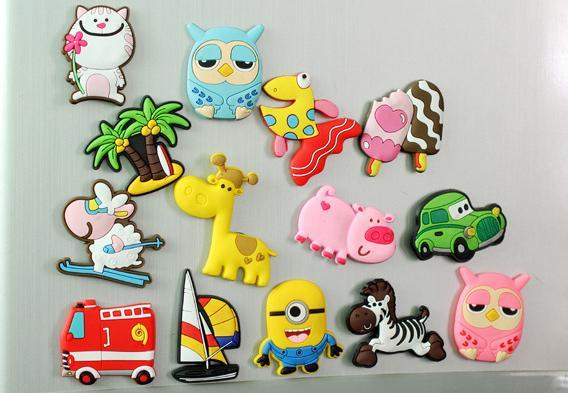 Cute Flexible glue Animals Tree Cars Zebra Sheep Owl Fridge Magnets Home Decoration Animal Gel refrigerator magnets FreeDHL E454L