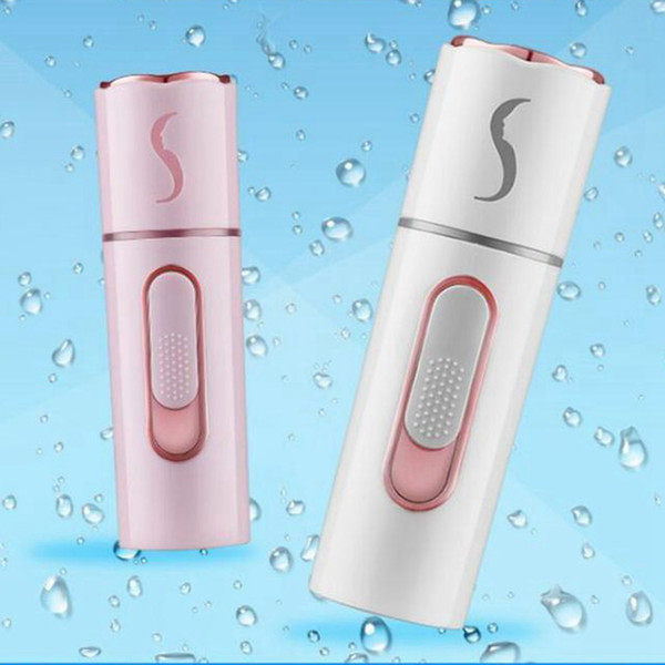 Portable Mini Face Spray Bottle Fahion Facial Steamer USB Rechargeable Power Sprayer Bottle 2 in 1 Travel Tools RRA887