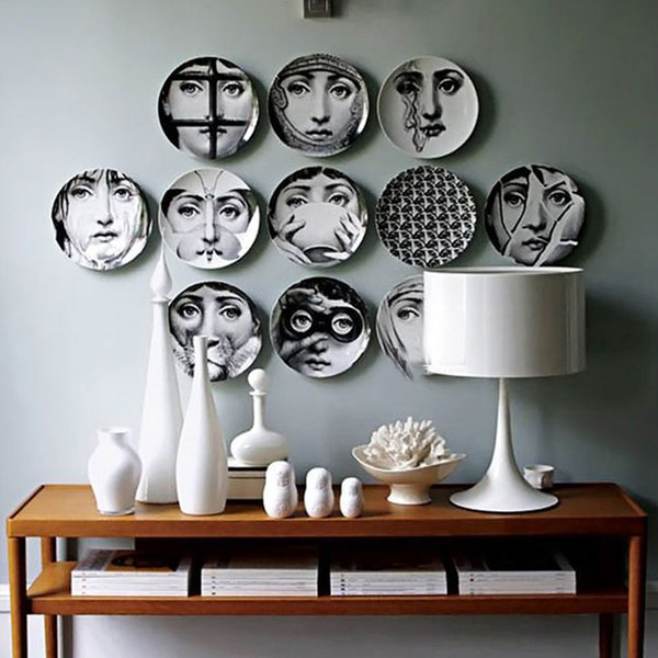 Creatieve Fashionable Plate Utenos Fornasetti Platen Woondecoratie Kerst Decoratie Diner Plaat Decoratieve Muur Gerechten China Muur Platen