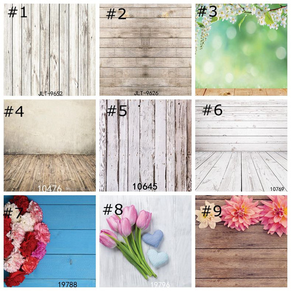 Wood Backdrop Wedding Photography Backdrops Light Blue Wood Wall Flower Photo Background Home Decor Wallpapers 85*125cm