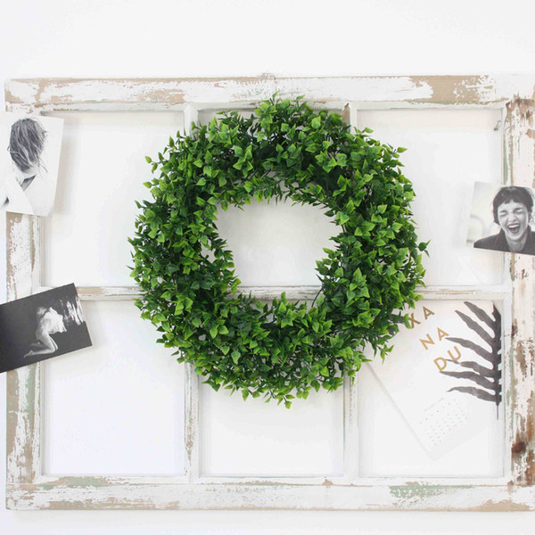 Simulation Plants Wreath Artificial Flower Wreath DIY Wedding Decoration Wreaths Picture Decor Props Wall Hanging Plant Pendant DH0912