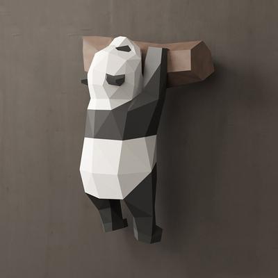 3D geometric panda ornaments wall decoration creative cute funny national treasure paper model hand made DIY creative home cartoon ins