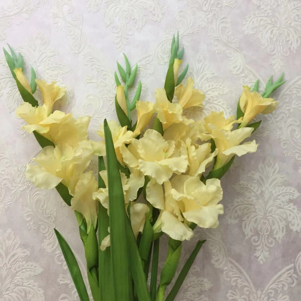 3 Colors Wholesale Artificial Flower Single Gladiolus Flower Decoration Living Room Decoration Table Decoration Flower Arrangement Bouquet