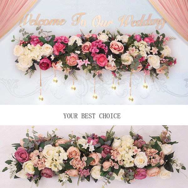 Artificial Flower European Long Row Flowers Wedding Arch Road Lead All Various Types Decoration For Home Hotel Party Decor