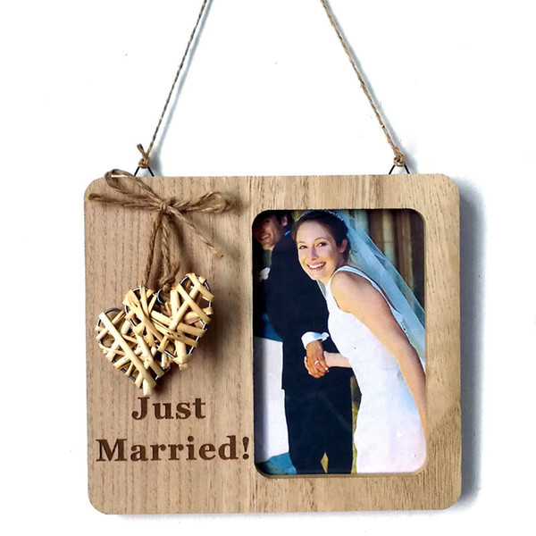 Wood Photo Frame Blackboard Style Hanging Picture Frame Wedding Party Decoration