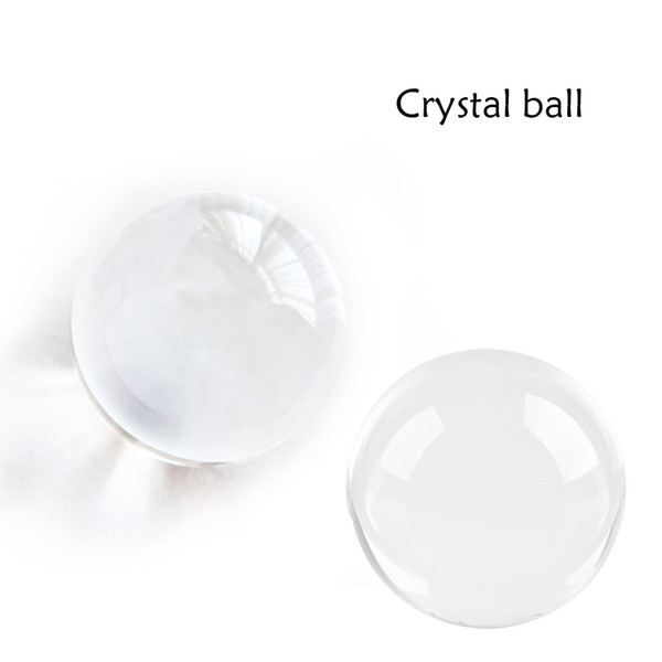 Crystal Ball Transparent White Color Crystal Ball Decoration Crystal Solid Glass Ball Middle Hole Light Decoration