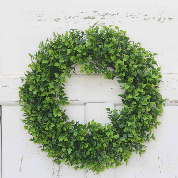 Simulation Plants Wreath Artificial Flower Wreath DIY Wedding Decoration Wreaths Picture Decor Props Wall Hanging Plant Pendant DH0912 T03