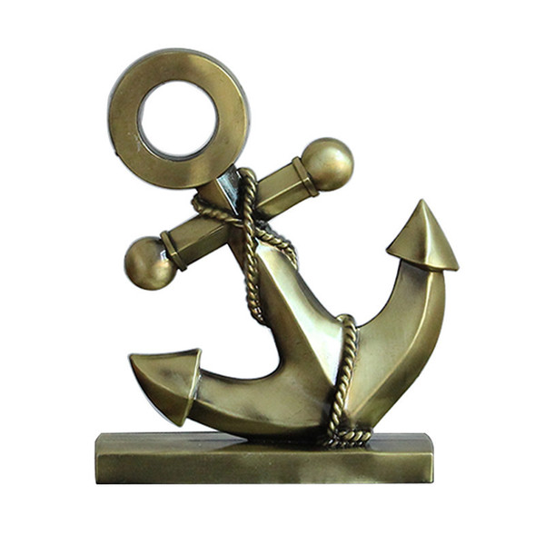 Retro Mediterranean Anchor Figurines Metal Ornament Restaurant Bar Home Decoration