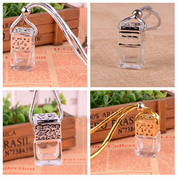 New portable 6ML mini glass bottle perfume bottle 4 color thick glass bottle ESSENTIAL OIL bottlecar pendant home decoration T2I5077