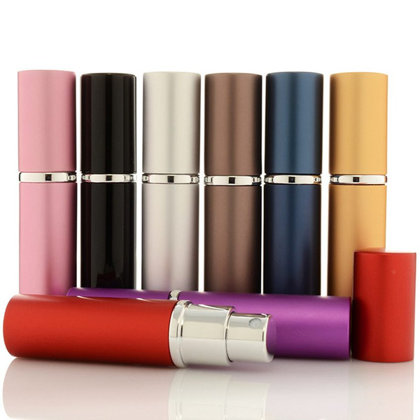 6ML Mini Portable Aluminum Refillable Perfume Bottle With Spray Empty Cosmetic Containers With Atomizer Travel Accessories