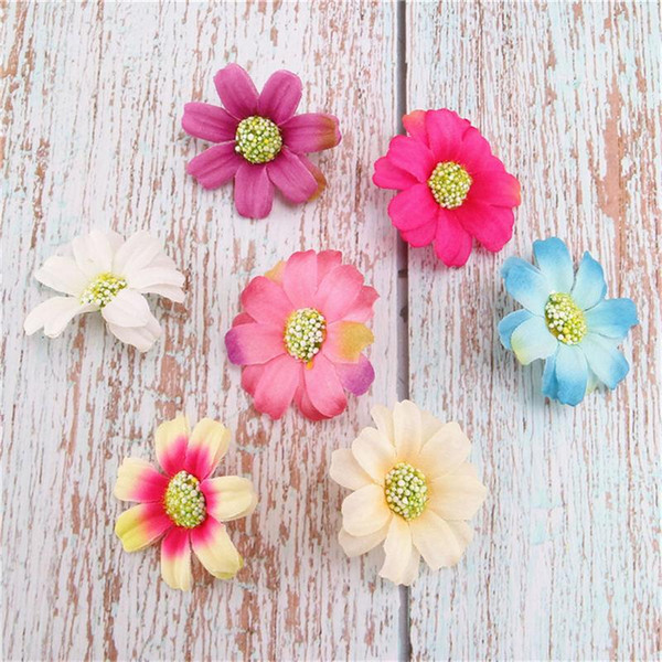 100pcs emulation chrysanthemum flower head 7 color type rare flower chrysanthemum wedding Chrismas outdoor decoration Pastoral European