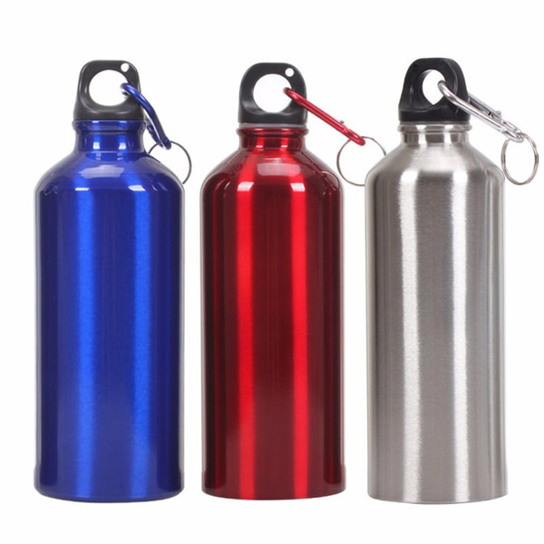 Water Bottle 400ml 500ml 600ml outdoor exercise plastic Bike Sports Water Bottles drinking aluminum material easy to carry