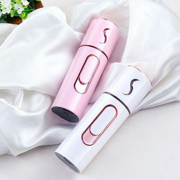 Portable Mini Face Spray Bottle Facial Steamer USB Rechargeable Power Sprayer Bottle 2 in 1 Travel Tools RRA887