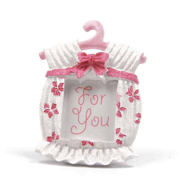 Wedding Dress Resin Photo Frame For You White Pink Baby Shower Favors Bow Flower Bedroom Coat Hanger Shape Ornament 3 6lyC1