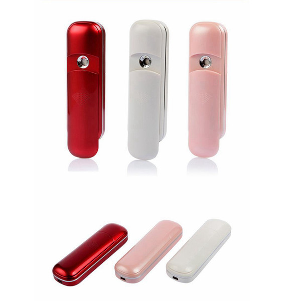 Portable Mini Face Spray Bottle Fashion Mini Facial Beauty Care Nano USB Rechargeable Handy Nano Sprayer RRA888