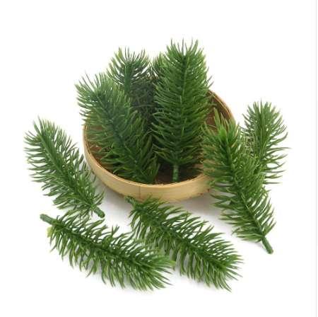 15pcs 10cm Artificial Plants Pine Branches Christmas tree Wedding Decorations DIY Handcraft Accessories Children Gift Bouquet