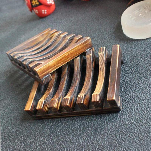 2019 Vintage Wooden Soap Dish Plate Tray Holder Wood Soap Dish Holders Bathroon Shower Hand Washing